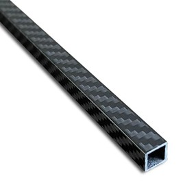 1pcs Square Carbon Fiber Tube 68x32x420MM,1.5MM Wall Thickness,3K Roll Wrapped Twill Matte Finish