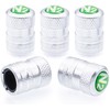 MEAJOO 5PCS N2 Tire Valve Stem Caps, with Plastic Liner,with