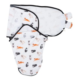 LollyBanks Baby Swaddles, 100% Organic Cotton Swaddle for Newborns Boys and Girls, 3-6 Months Swaddle Sacks with Easy Change Zipper, Newborn Swaddles Baby Registry (Cat Print)