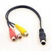 【Set of 2】 Converter Cable AV Cable 4 Pin S-Video