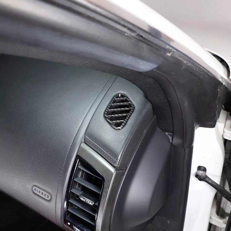 Ynei ABS Carbon Fiber Dashboard Air Vent Cover Trim Fits