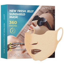 APPTI 5 Pack Golf Sunscreen Patch, Outdoor UV Protection Face Masks, Hydrating Gel Skin Care Lifting Collagen Mask, Suitable for Outdoor Sports, Cycling, Mountain Climbing