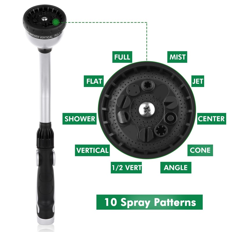 RESTMO Watering Wand Heavy Duty, Metal Garden Hose Wand with