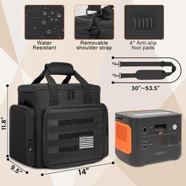 GMAK Travel Carrying Case Compatible with Jackery Explorer 880/1000/1000v2, BLUETTI AC70, BLUETTI Elite 100v2, Portable Power Station Carrying Bag Travel Storage Bags for Solar Generator＆Accessories
