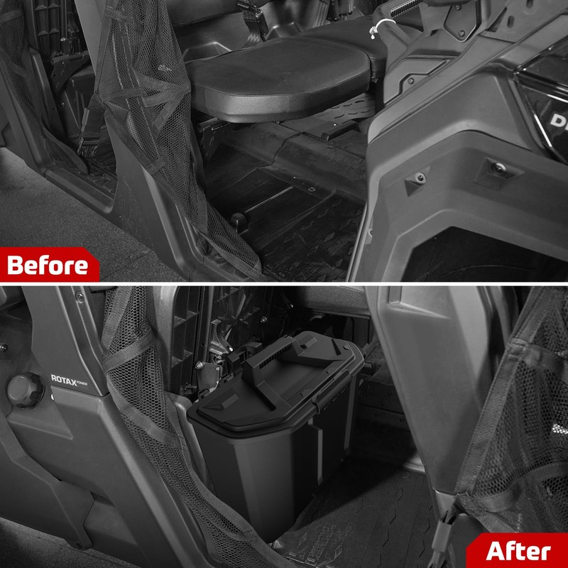 XUTVOTOR Can Am Defender Removable Storage Bin, Passenger Underseat Storage