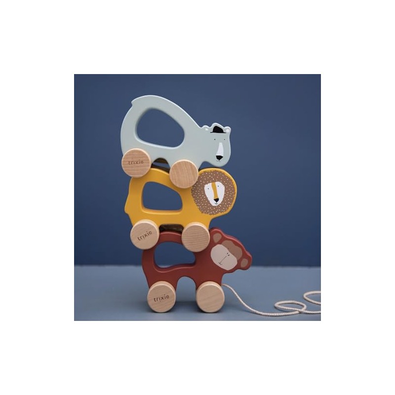Trixie Wooden Pull Along Animal (Polar Bear)
