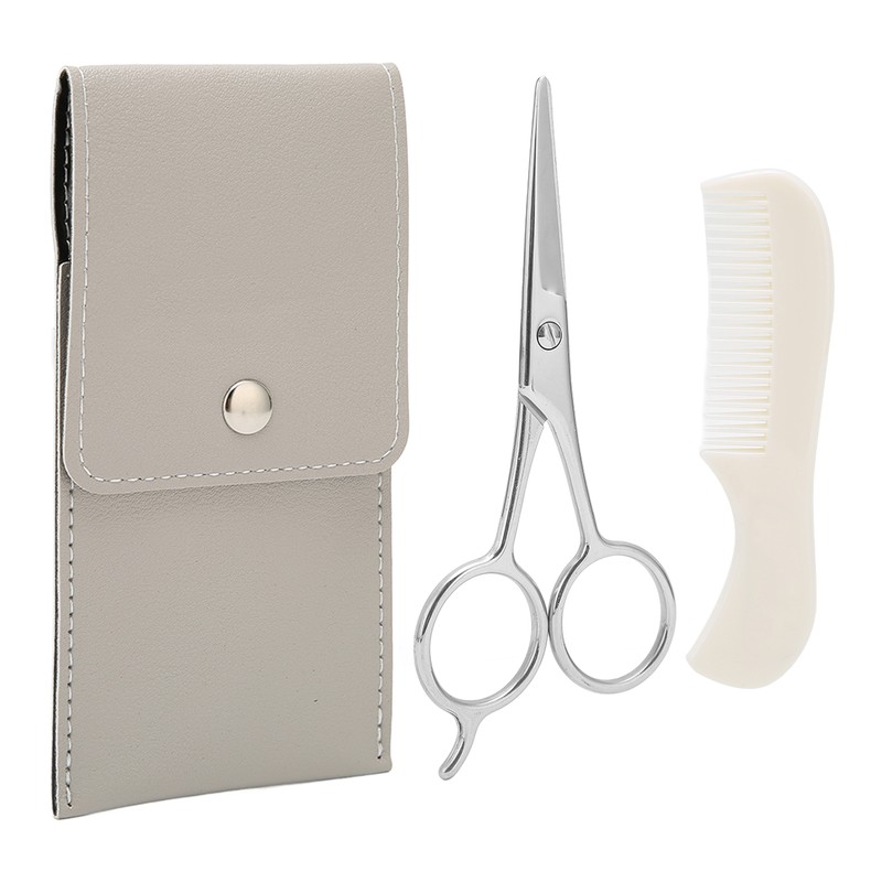 Bluezoo Beard Mustache Scissors Combs Professional Men Hair Grooming Kit