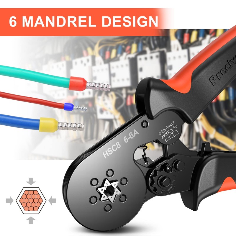 Preciva Wire End Ferrules Pliers Hexagonal Crimping Pliers Crimping Pliers
