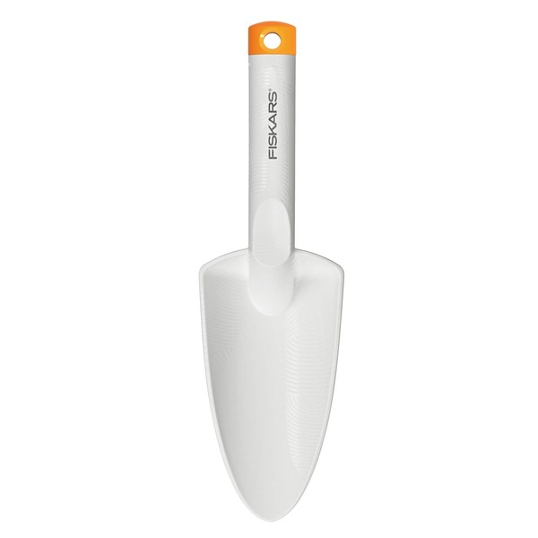 Fiskars Trowel, Length: 29.1 cm, White/Orange, FiberComp/Steel, Light, 1027032