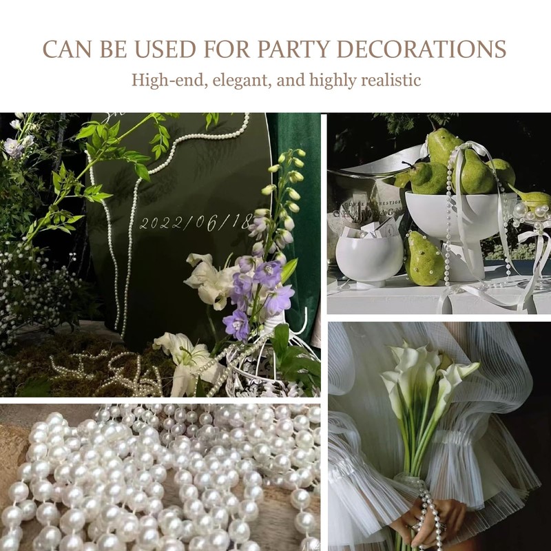 OTGMGCB Pearl Wedding Chair Decor, Pearl Beaded Chair Back Garland