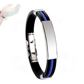 Randarch Titanium Wristband, Apus Ion Therapeutic Lympunclog Titanium Wristband Pro Adjustable Lymphatic Magtherapy Oveallgo Calm Prostapower Bracelet Sugarfirm Outdoor Sport Band for Men Women(Blue)