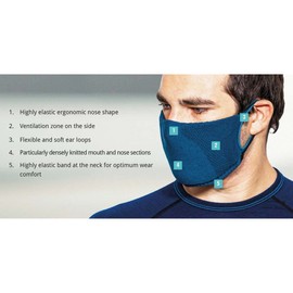 Trere Social Face Mask/Face Covering : Washable & Reusable : Dusky Blue : Size XS : Kids 3-6 yr