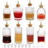 SuproBarware GLass Bitters Bottle 8pcs Set for Cocktail with Zinc