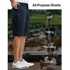 PULI Mens Golf Hiking Shorts Lightweight Casual Dress 12" Inseam