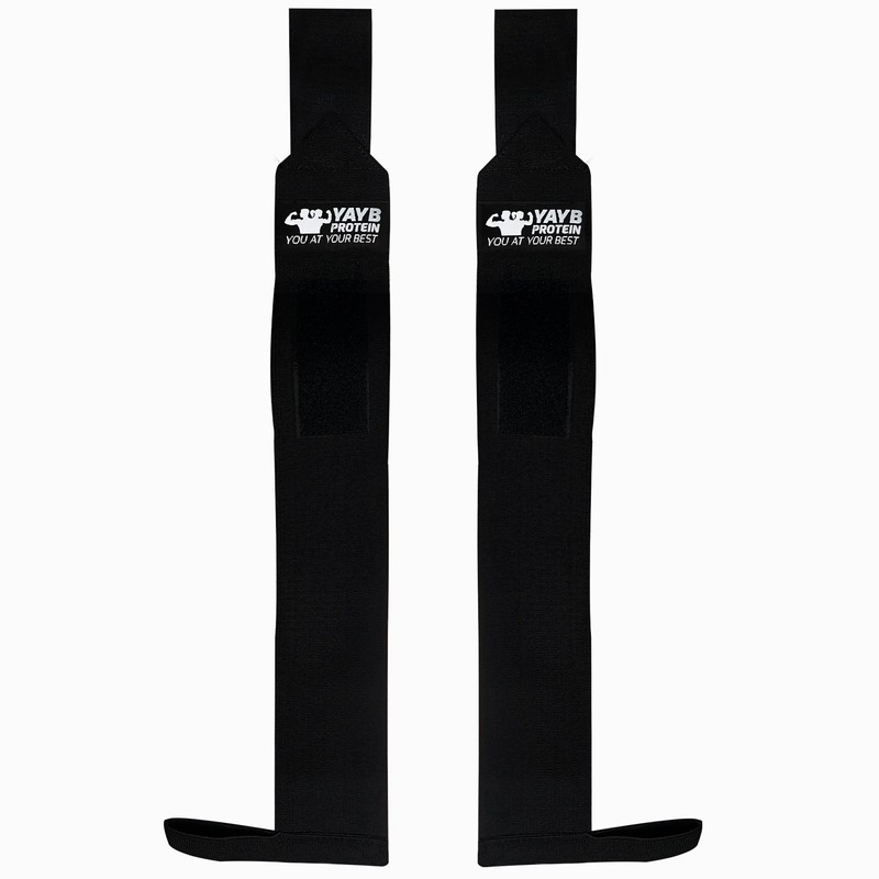 YAYB Pro Wrist Wraps (pair)-Heavy gauge 3mm For Powerlifting and