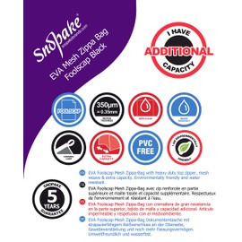 Snopake Foolscap High Capacity Black EVA Mesh Zippa-Bag [Pack of 3] 362 x 275mm – Heavy Duty Bag with Hanging Loop and Business Card Holder [15881]