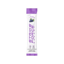 Strike Force Energy Drink Mix - Grape Flavor - Natural Tasting Caffeine Drink - Turn Any Drink into a Healthy Energy Drink - Zero Calories, Keto Friendly, Sugar Free, Pre Workout (10 Liquid Packs)