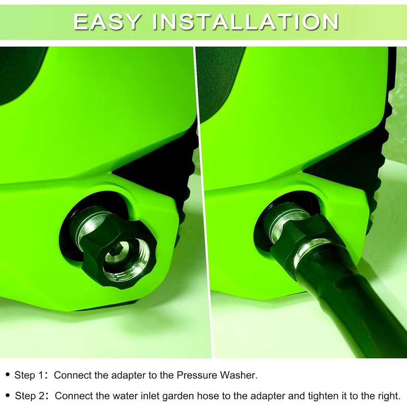Electric Pressure Washer Coupler, Garden Hose Adapter,3/4inch Pressure Washer Metal