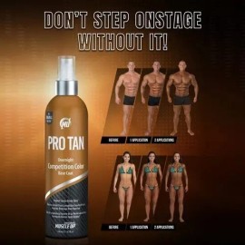 Pro Tan Overnight Color Bronceador Competencia Gym 250 Ml Sabor Original