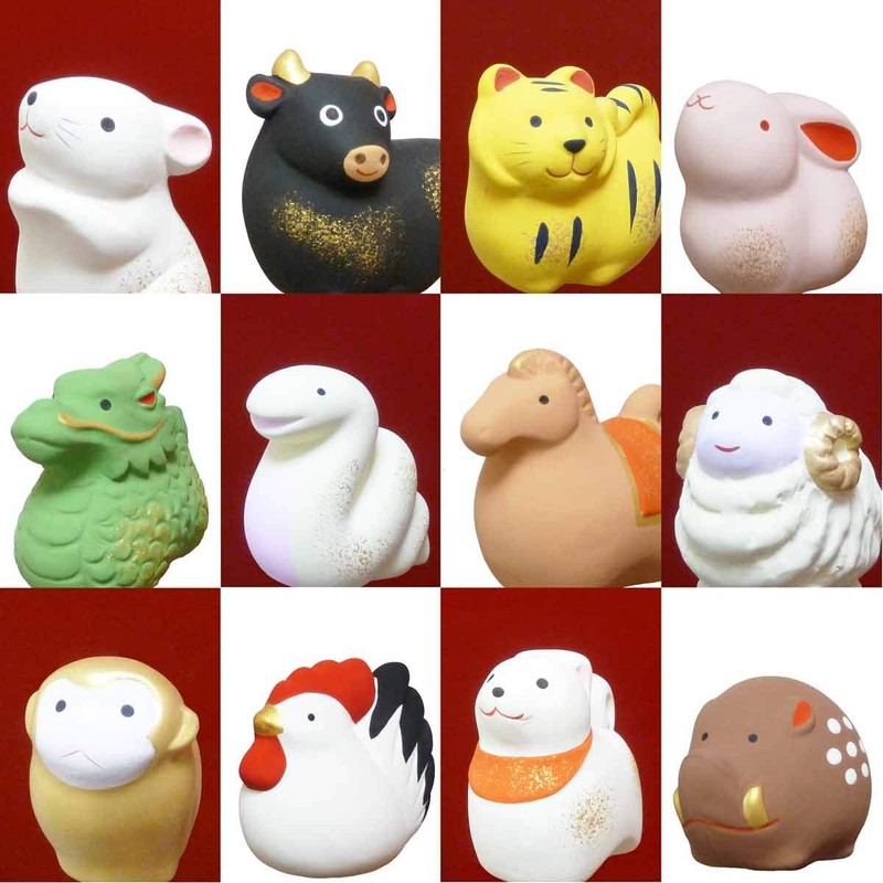 Good Luck Charm, 12 Chinese Zodiac Animal Ornaments for New