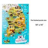 Terra Puzzles South Korea Map Wooden Jigsaw Puzzle 152 Piece,