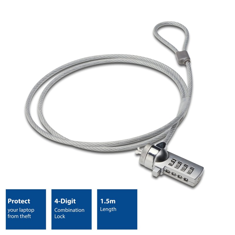 ACT Laptop Lock Security Cable 1.5M Portable Anti Theft Cable