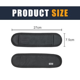 Pack of 2 Universal Plate Carrier Shoulder Pads, Comfortable Shoulder Strap Padding for Duffel Bags with Reduced Wear, Suitable for Bags, Luggage, Expandable, Breathable, Black, 27 x 7.5 cm