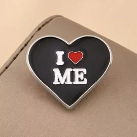 “I Love Me” Heart Enamel Pin - Mental Health Self Confidence - Love Yourself!
