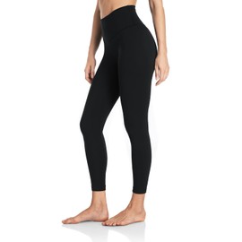 HeyNuts Workout Pro Athletic High Waisted Yoga Leggings for Women, Buttery Soft Workout Pants Compression 7/8 Leggings with Inner Pockets Black_25'' XS(0/2)