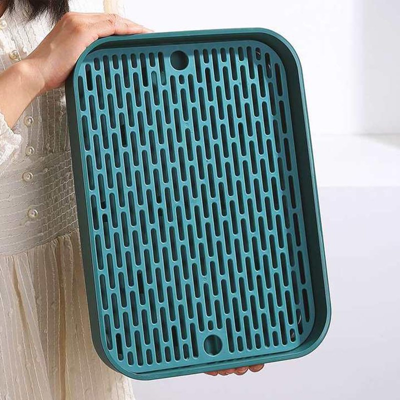 Eabdice Multifunctional Drain Board, Double Layer Drip Tray, Drainer with
