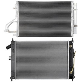 cciyu Aluminum Radiator Replacement 2014 for Hyundai for Elantra Coupe13412 radiator 253103X550, 253103X600, HY3010186