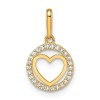 Million Charms 14k Yellow Gold Small CZ Heart Valentine Charm