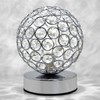 Crystal Globe Desk Lamp Chrome Ball Bedside and Table Lamp