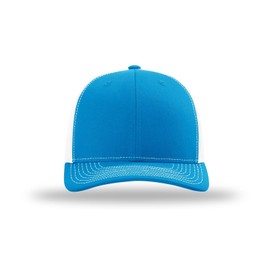 Joe's USA Richardson 112 Trucker Hat - Premium Adjustable Snapback Hats-OSFM-Cyan/White