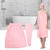 Bath Towel Wrap Coral Fleece Spa Women Adjustable Shower Wrap