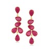 Ross-Simons 30.00 ct. t.w. Ruby Drop Earrings in 18kt Gold