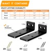 AUTOHJ Floating Shelf Brackets 6 inch 4 Packs L Bracket
