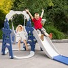 TOBBI 4 in 1 Kids Slide and Swing Set for