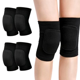 DALAETUS 2 Pairs of Stretchy Knee Pads, Soft Breathable Knee Pads, Collision Prevention Knee Pads, for Volleyball, Football, Dance, Yoga, Tennis, Running, Cycling, Training, Climbing (Black)