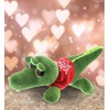DolliBu I Love You Valentine Plush Big Eye Alligator -