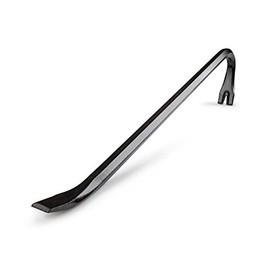 Edward Tools Gooseneck Wrecking Bar - Extra strength drop forged steel pry bar for easier demolition - Gooseneck for added ripping bar leverage - Nail puller end/chisel end - Rust proof (18 Inch)