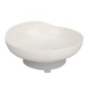 Leak-proof scoop plate, adaptive, self-feeding harness with non-slip base for