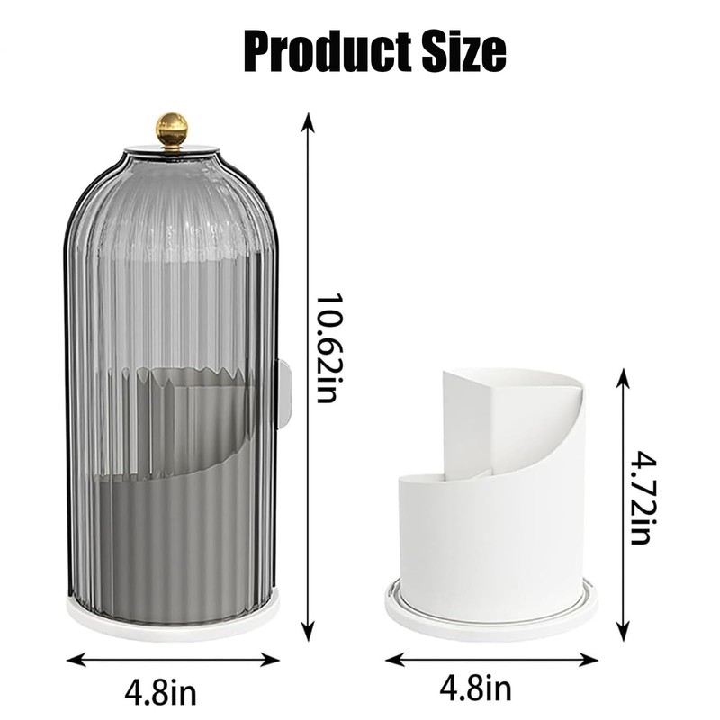 Concealed Toothbrush Holder, Rotating Bathroom Organizer Countertop, Toothbrush Holders with