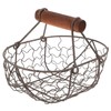 OHPHCALL Wrought Iron Storage Basket Multifunctional Egg Fruit Holder for