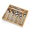 Cambridge 3194K7CSLG31 Braylen Mirror 62-Piece Flatware Set With Oak Buffet