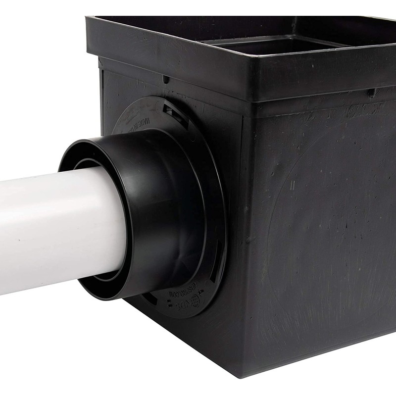 NDS 900BKITRTL1PK Square Kit with 2-Opening Catch Basin, 2 Adapters,