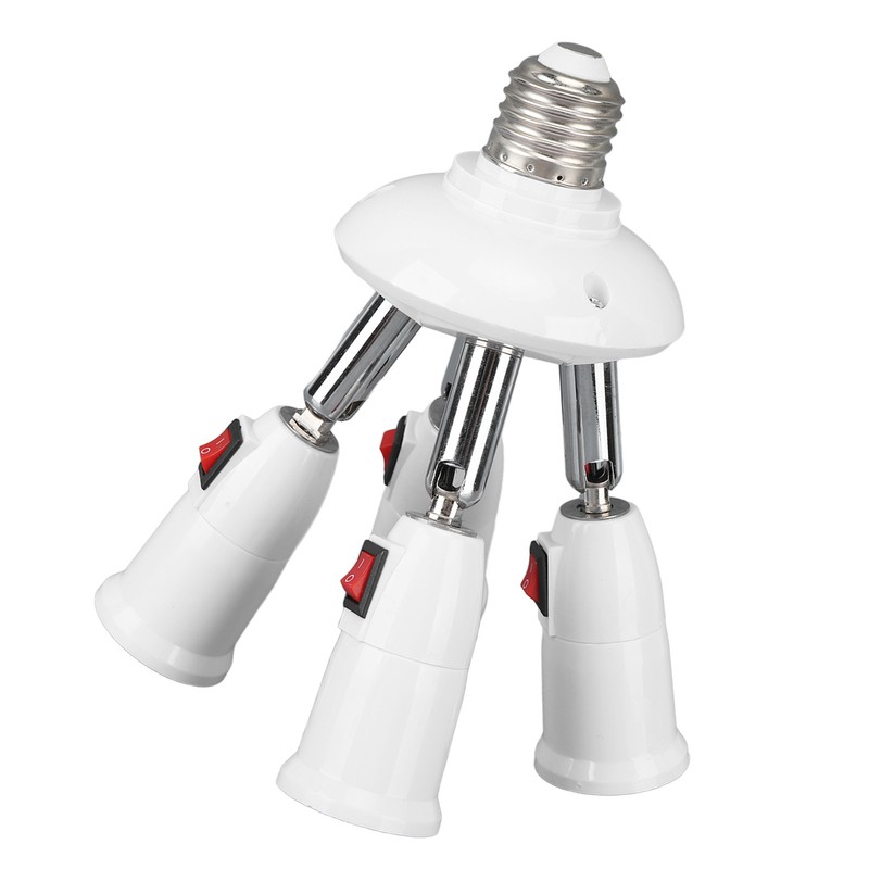 Light Splitter Socket 4 in 1 Bulb Splitter E26 E27