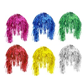 Beavorty 6pcs Brushed Wig Blue Wig Decorative Hair Wig Tinsel Wig for Girl Man Clown