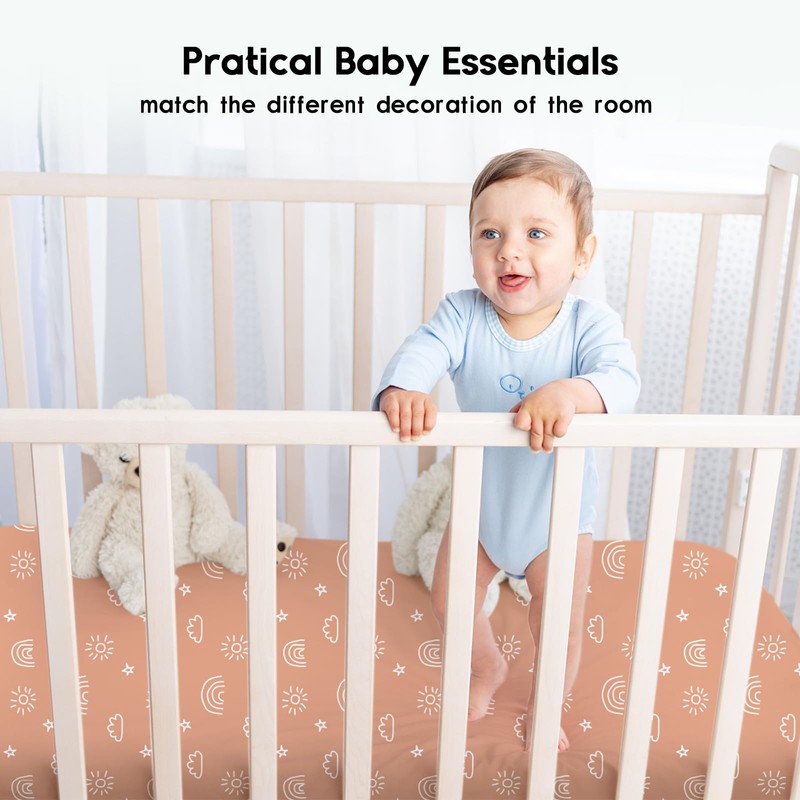 Yoofoss Pack of 2 Baby Fitted Sheets 60 x 120
