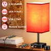 Bedroom Table Lamp with Remote Operation Control,Dimmable Bedside Table Desk